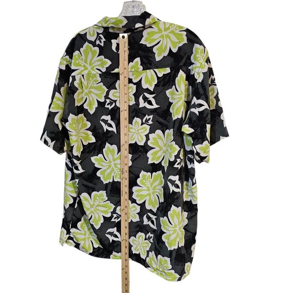 Decibel Men's Hawaiian Floral Button Down Short Sleeve Shirt Size Large Tropical - Picture 7 of 10